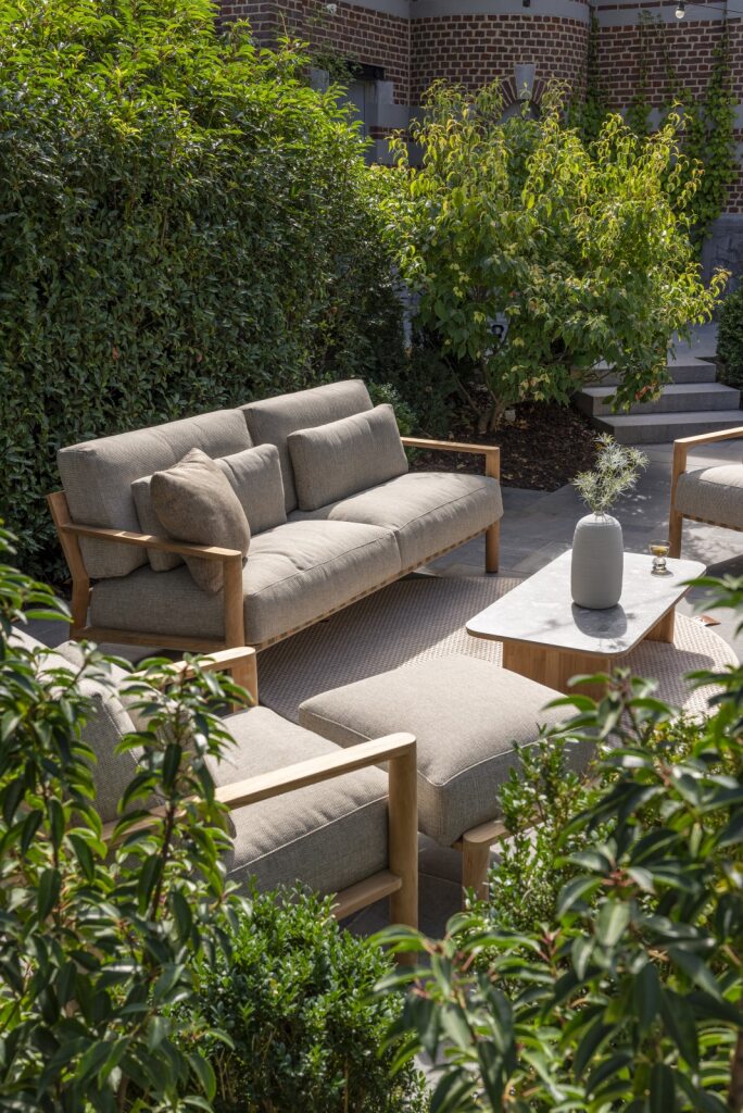 Tuinstoelen met voetenbank