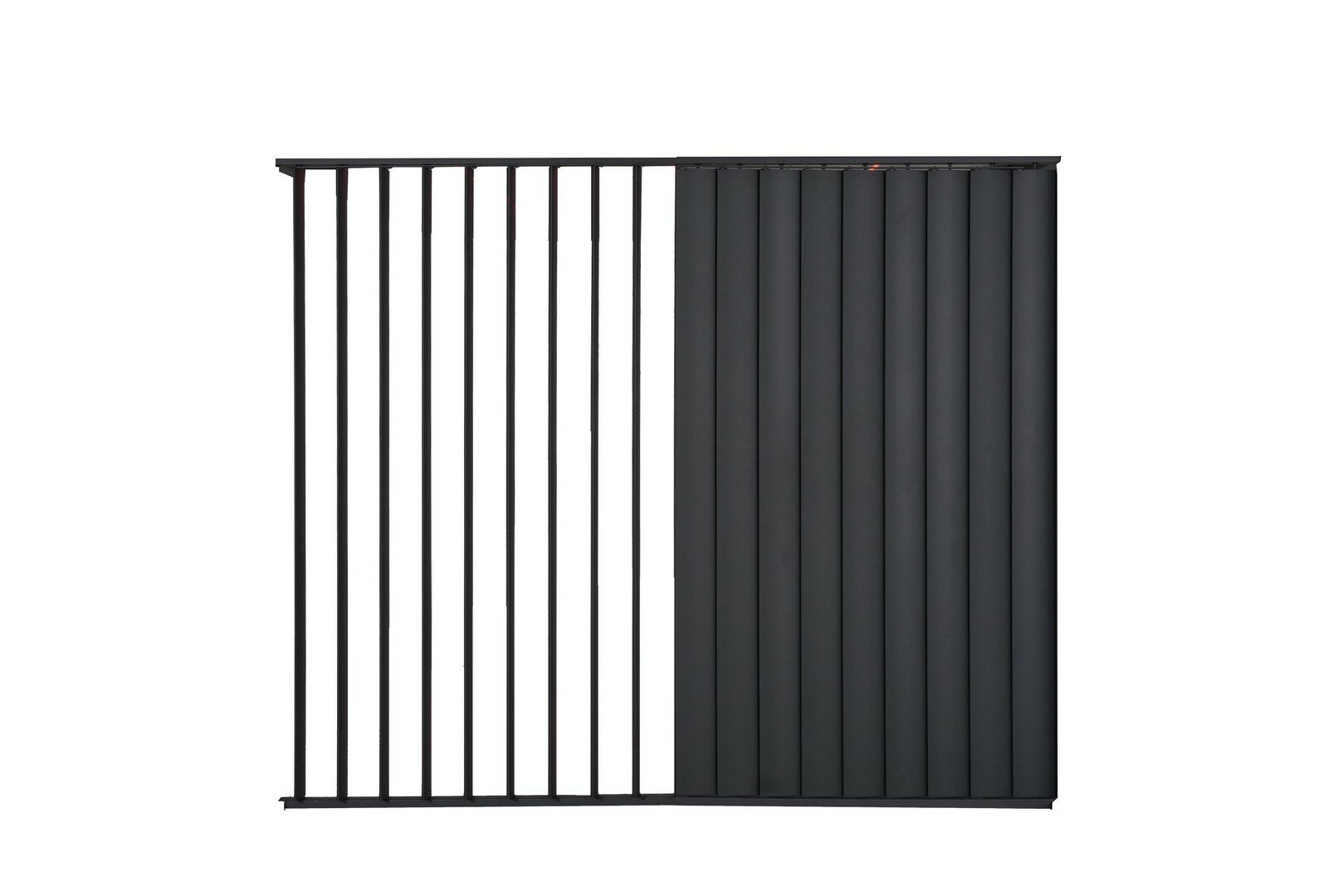 Bizzotto OCEAN-MAREA Vertical Charcoal Pergola Sun Blind Side 3 meter