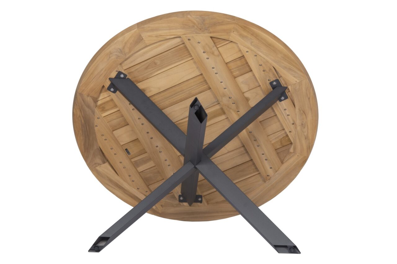 Taste by 4SO Prado R160 cm Teak blad met Terre onderstel