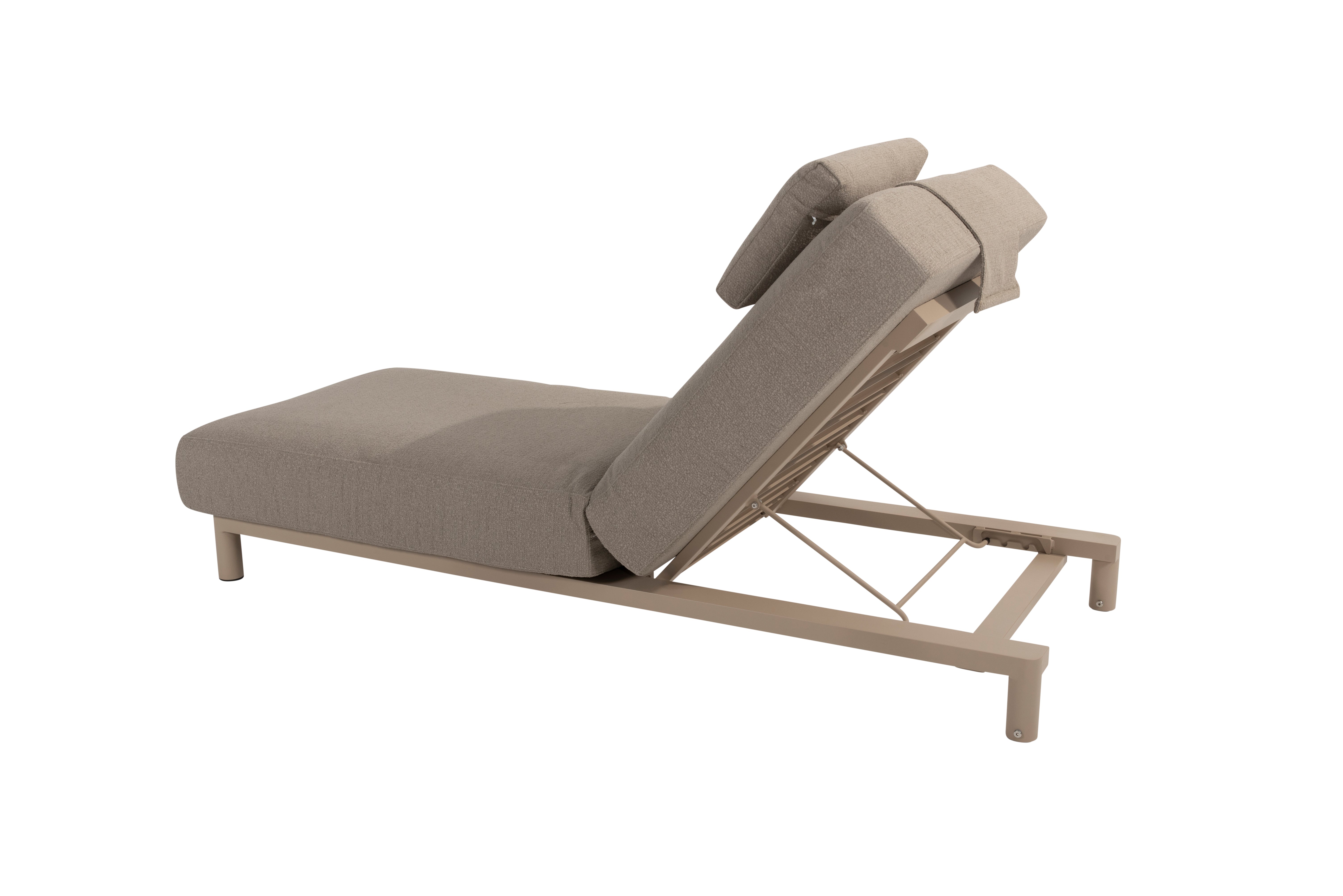 4Seasons Madeira ligbed incl. kussen en hoofdsteun latte