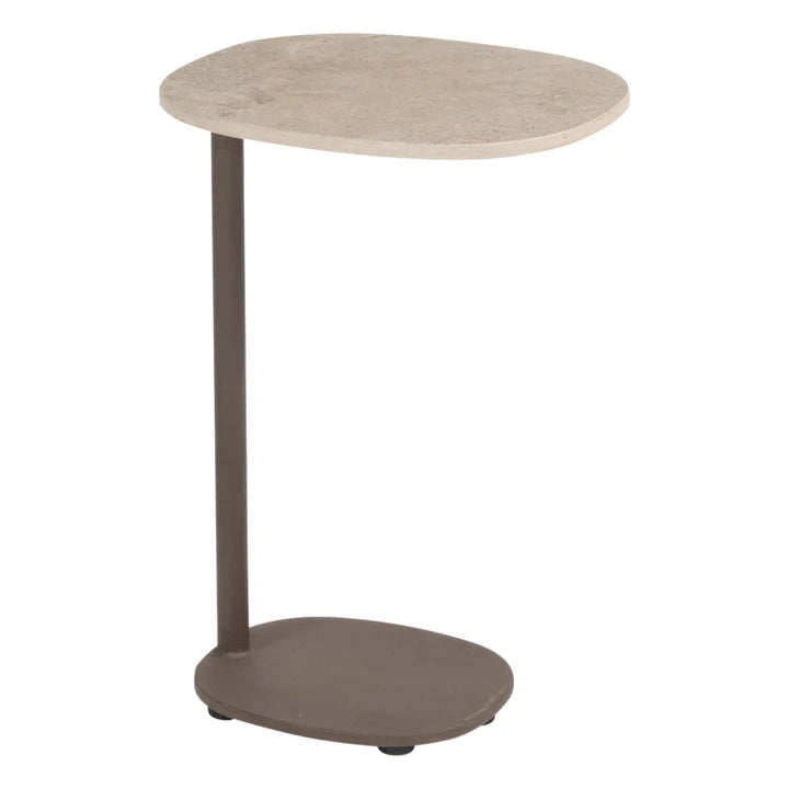 Taste by 4SO Sofie bijzettafel bijzettafel met keramisch tafelblad 35 x 30 cm. (H 50) terre