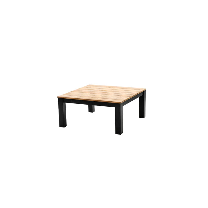 Yoi Midori salontafel 75x75 alu black/teak