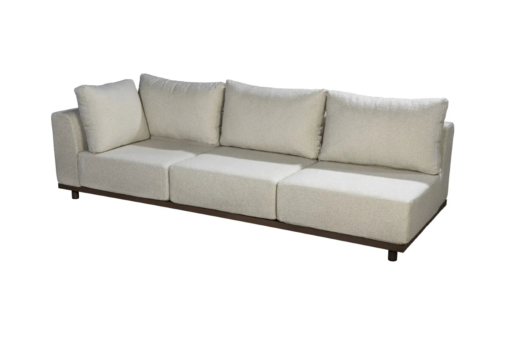 Yoi Vallon 3 seater sofa armrest right alu salix/flax