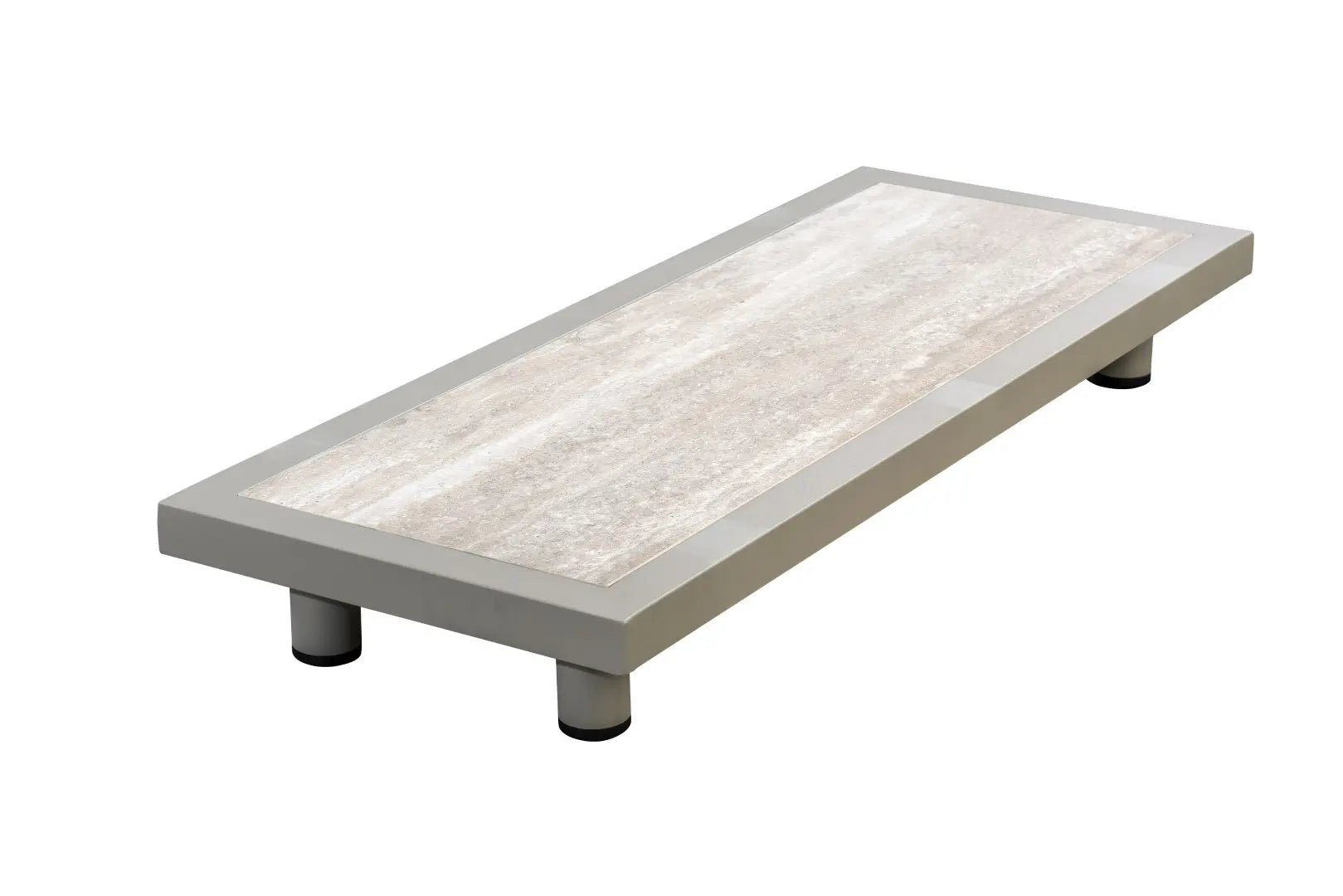 Yoi Vallon side table 100x40cm alu salixtravertin