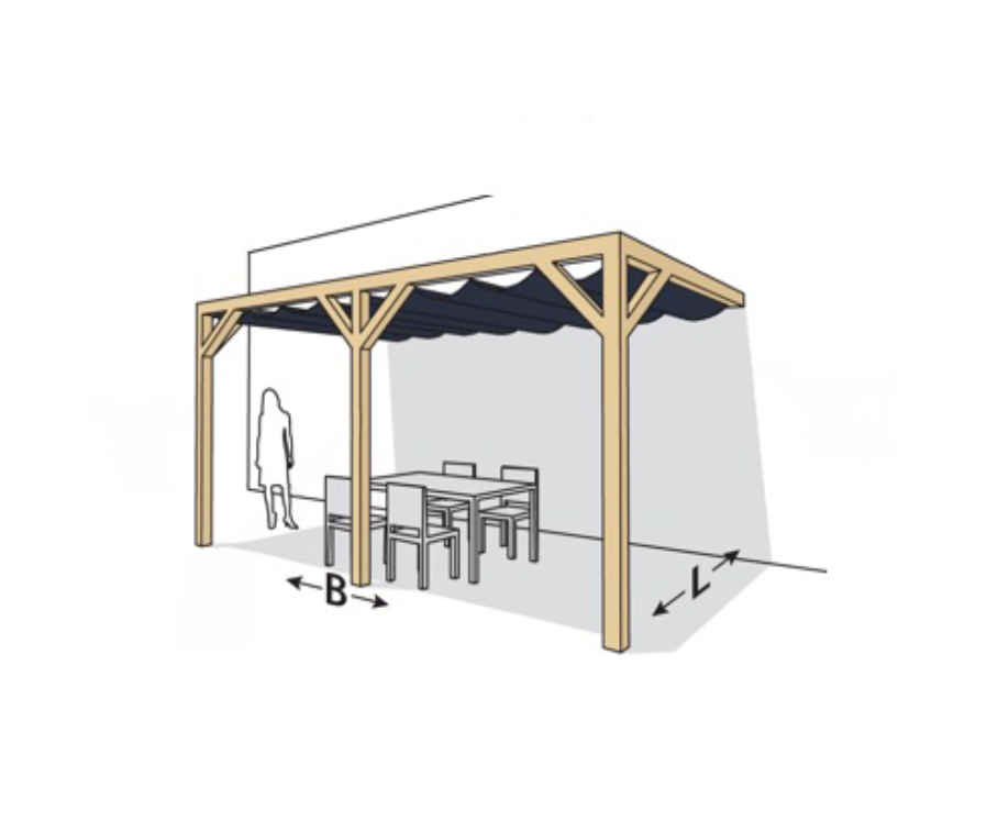 Pergola Kit - Connection support Staal Zwart