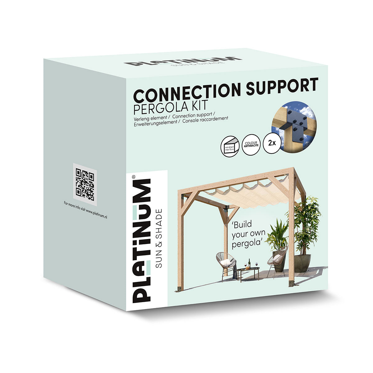 Pergola Kit - Connection support Staal Zwart
