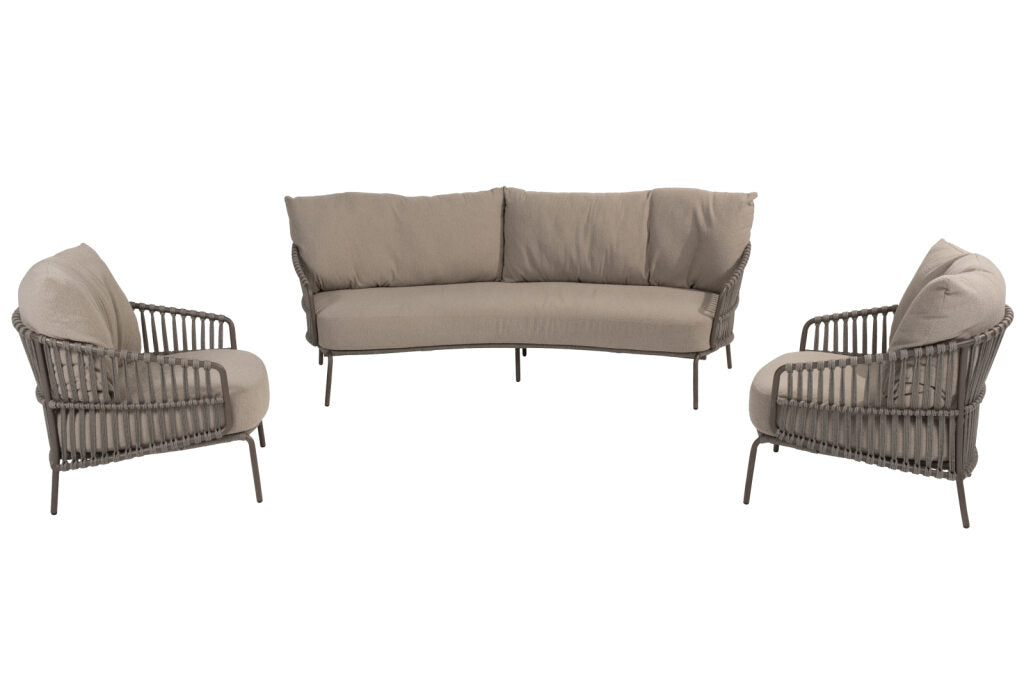 4 Seasons Outdoor Capalbio Loungeset  (3-Delig) 2x Loungestoel 1x Loungebank Terre