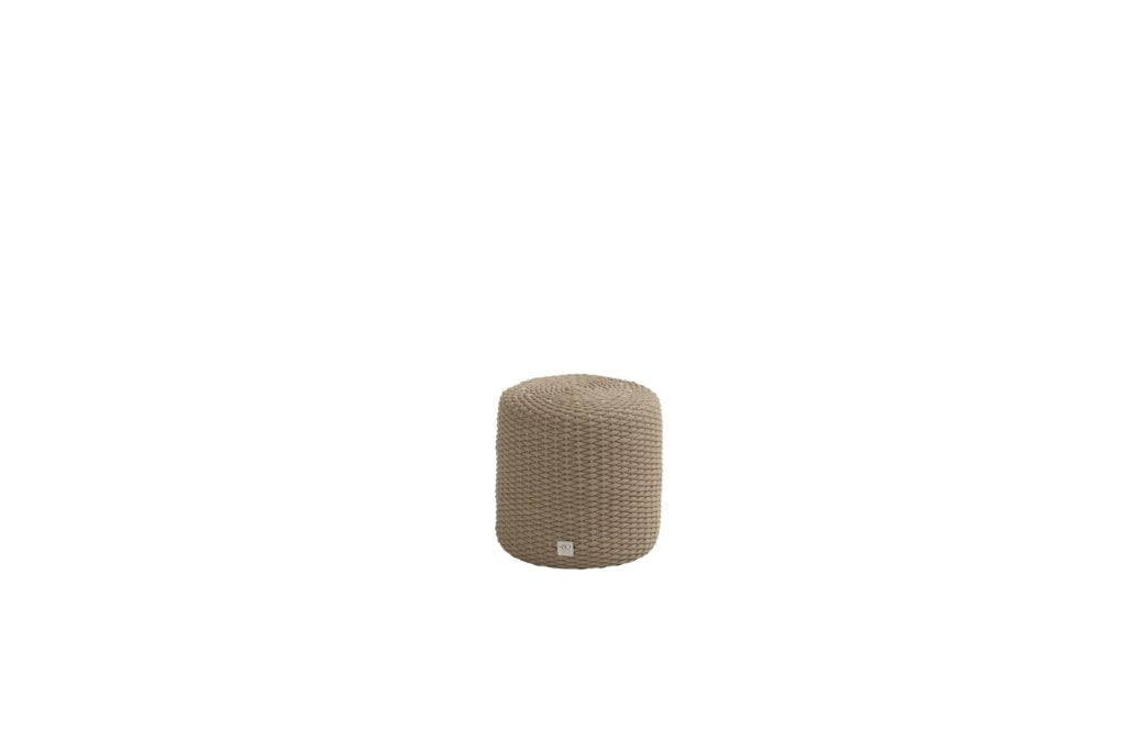 4 Seasons Outdoor Muffin poef rond 40 cm (H 42 cm), amber rope
