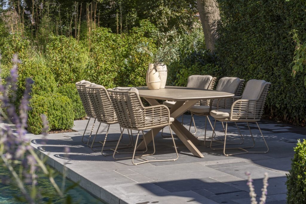 4 Seasons Outdoor Fabrice dining stoel terre incl. 2 kussens
