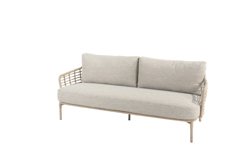 4 Seasons Outdoor Como 3-delige loungeset 1x loungebank Pure 2x loungestoel Pure