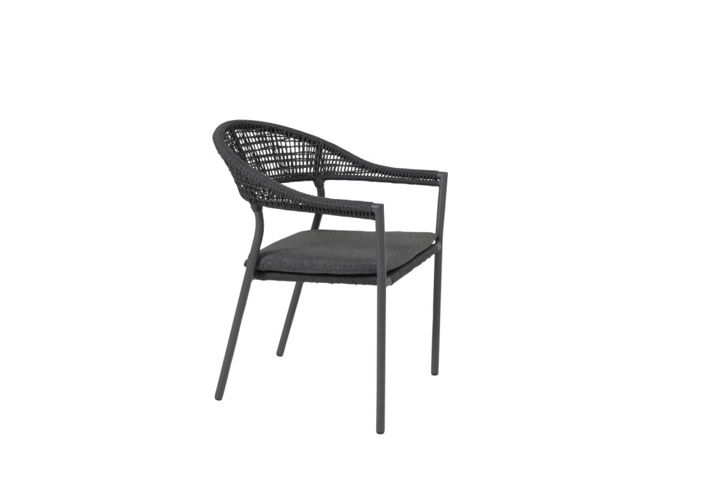 Taste 4SO Sienna stapelbare dining stoel antraciet incl. kussen