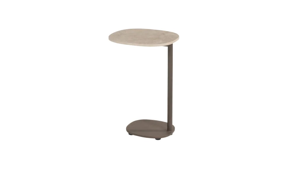 Taste by 4SO Sofie bijzettafel bijzettafel met keramisch tafelblad 35 x 30 cm. (H 50) terre