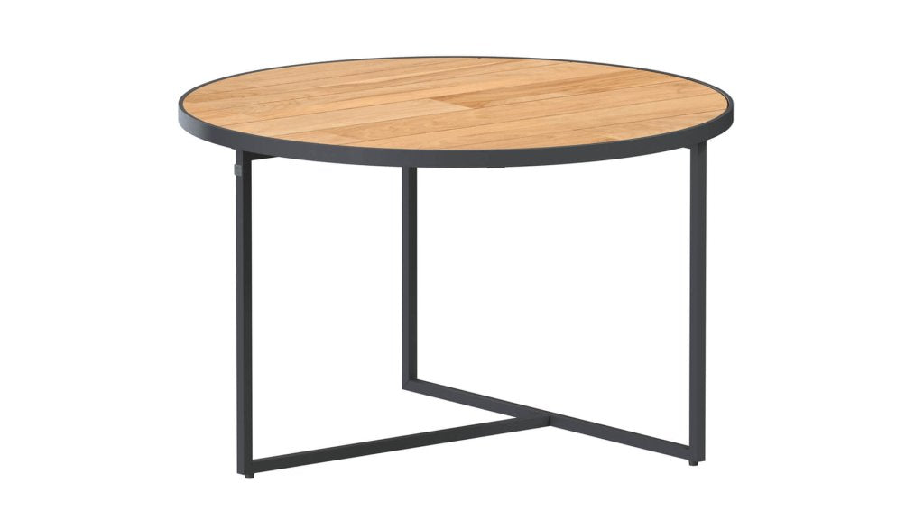 4 Seasons Outdoor Strada Salontafel R58,5 cm h 35cm Alu Teak