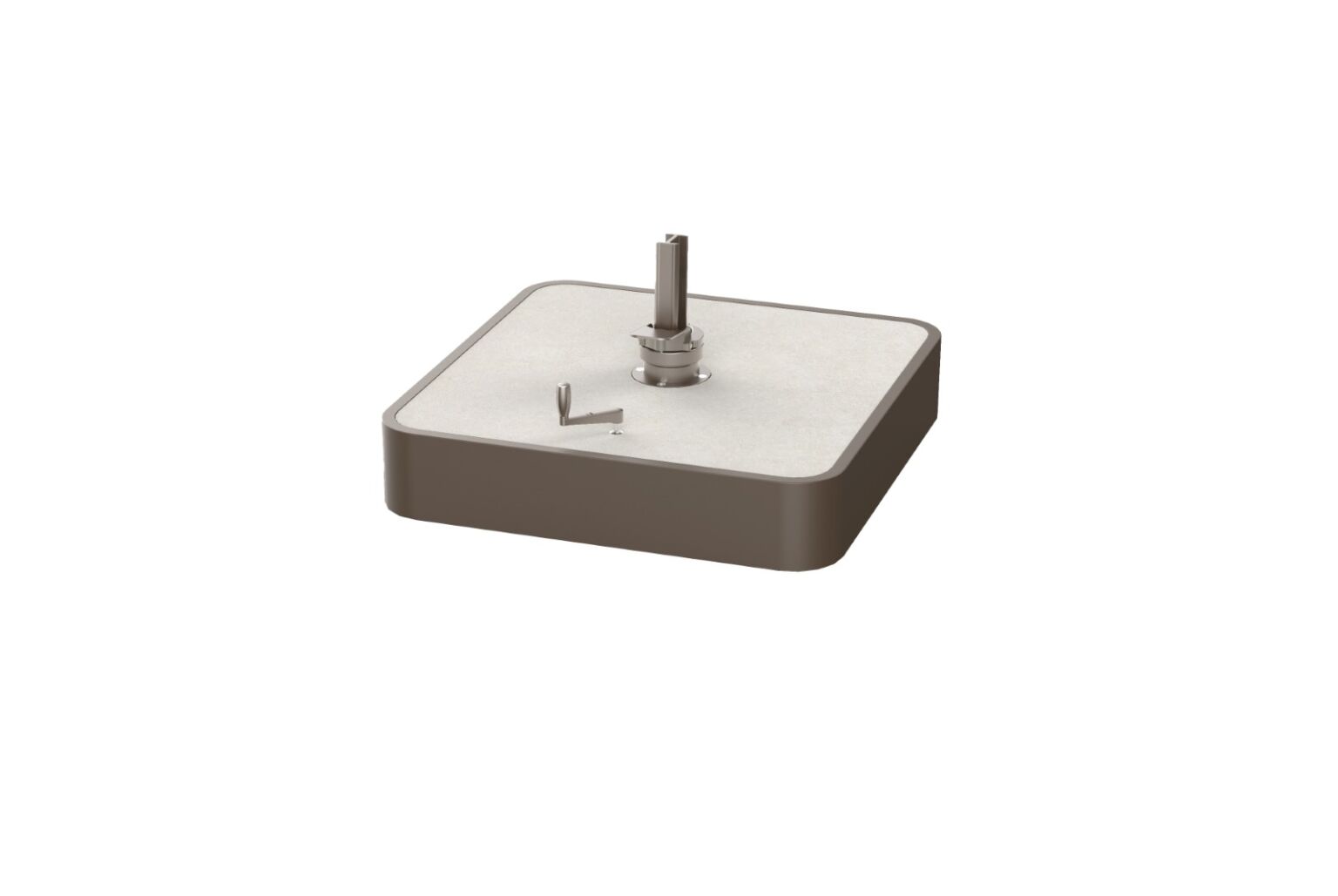 4 Seasons Outdoor Costa vulbare parasolvoet voor Siesta Premium / Hacienda met keramische afdekplaat incl. wielen tot 125 kg.