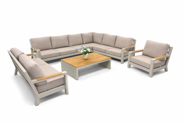 Yoi Bango 4-delige Loungeset 1x Hoekbank XL 1x 3-zitsbank 1x Loungestoel 1x Coffee tafel 140x85cm