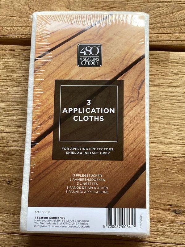 4 Seasons Outdoor Set van 3 witte doekjes voor alle reinigers, beschermers protectors en shields