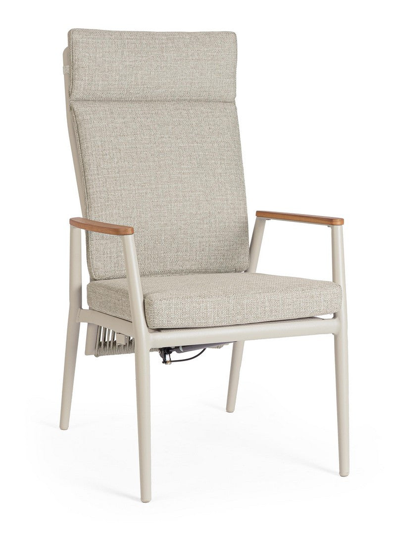 Bizzotto FLOBERT Verstelbare Dining Stoel met Kussen Pelican