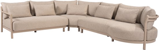 4 Seasons Outdoor 3-delige Mykonos Hoekset Latte