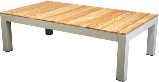 Yoi Midori coffee table 140x775cm alu salixteak