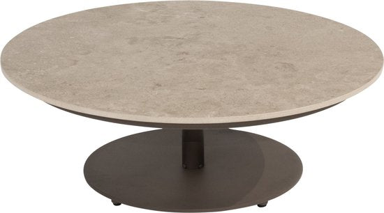 4 Seasons Outdoor Boaz Koffietafel met keramisch tafelblad, centrale poot terre 80 cm. Ø (H 30)