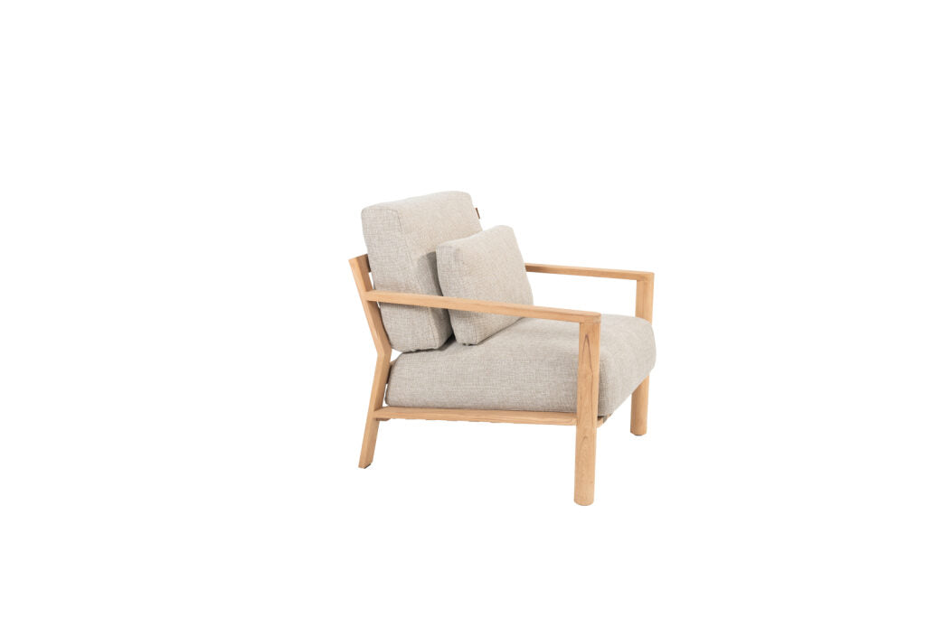 4 Seasons Outdoor Lucas lounge stoel teak incl. 3 kussens