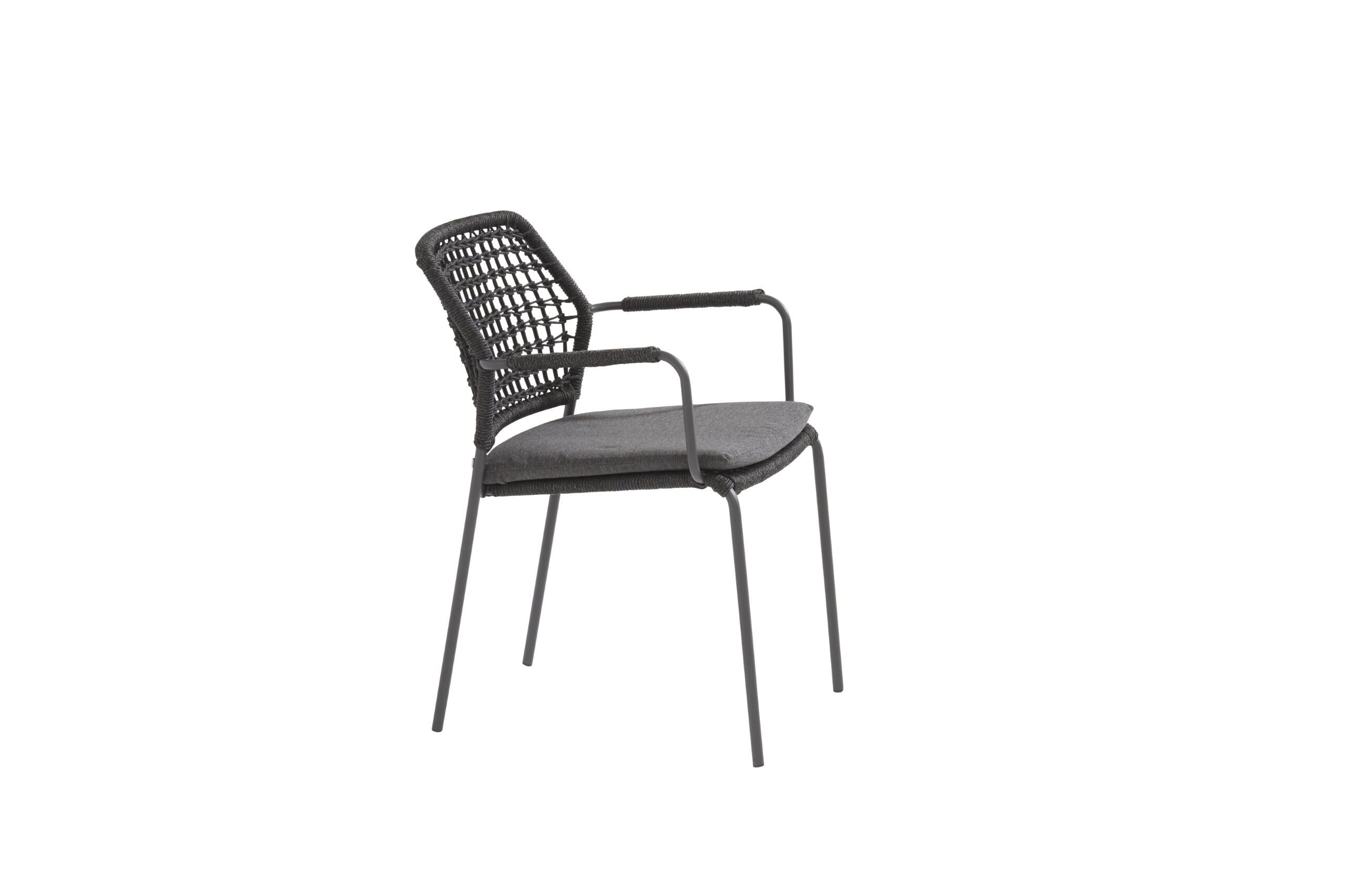Taste by 4SO Barista stacking chair Anthracite with cushion