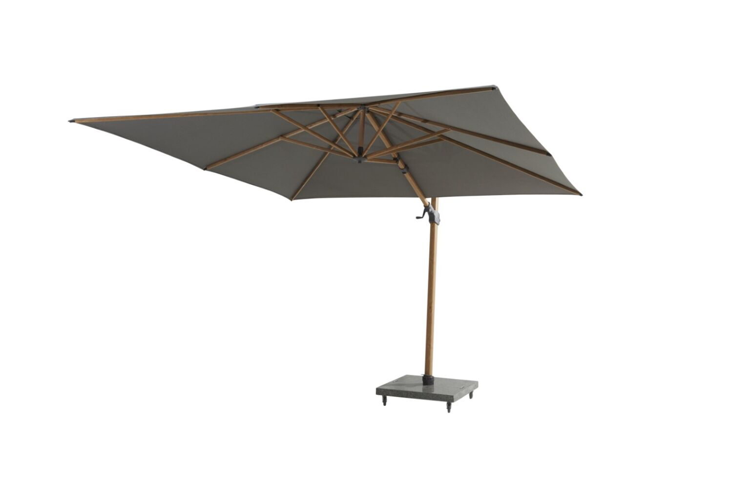 4 Seasons Outdoor Siesta Premium 300 x 300 cm. antraciet met Houtlook frame