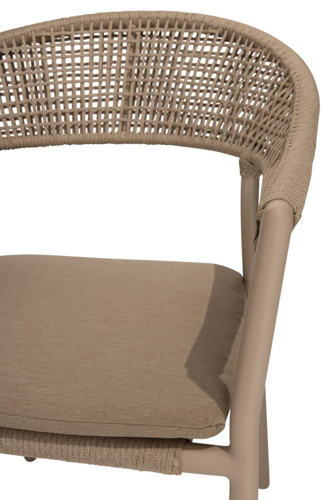 Taste by 4SO Sienna stapelbare dining stoel latte incl. kussen