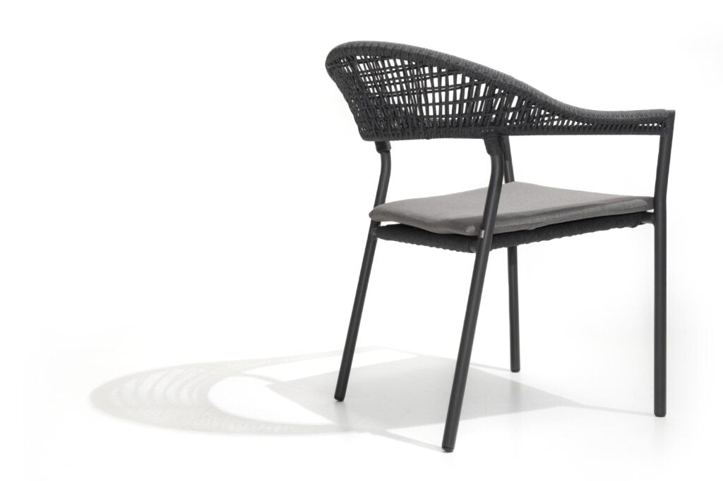 Taste 4SO Sienna stapelbare dining stoel antraciet incl. kussen