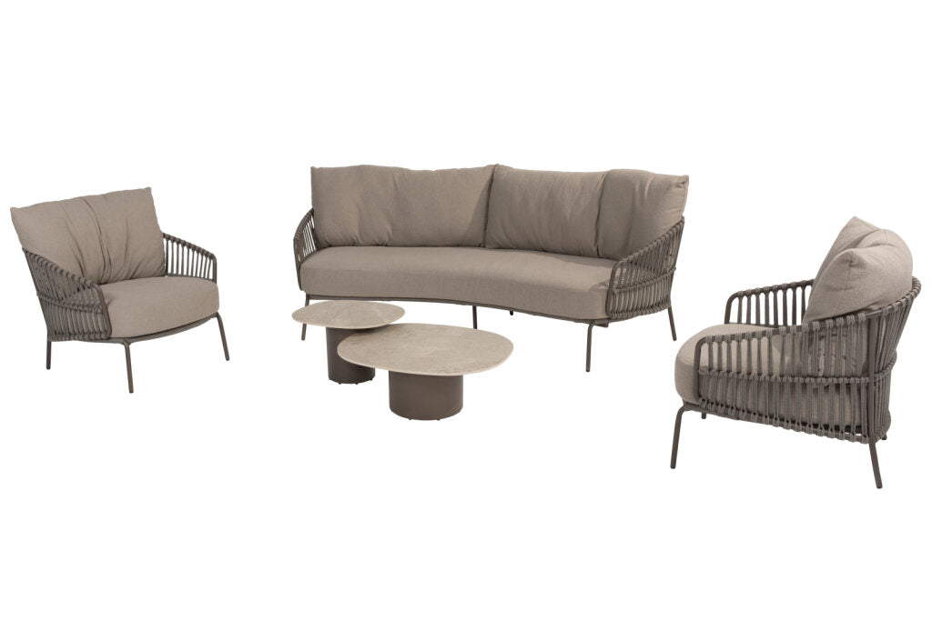 4 Seasons Outdoor Capalbio Loungeset  (3-Delig) 2x Loungestoel 1x Loungebank Terre