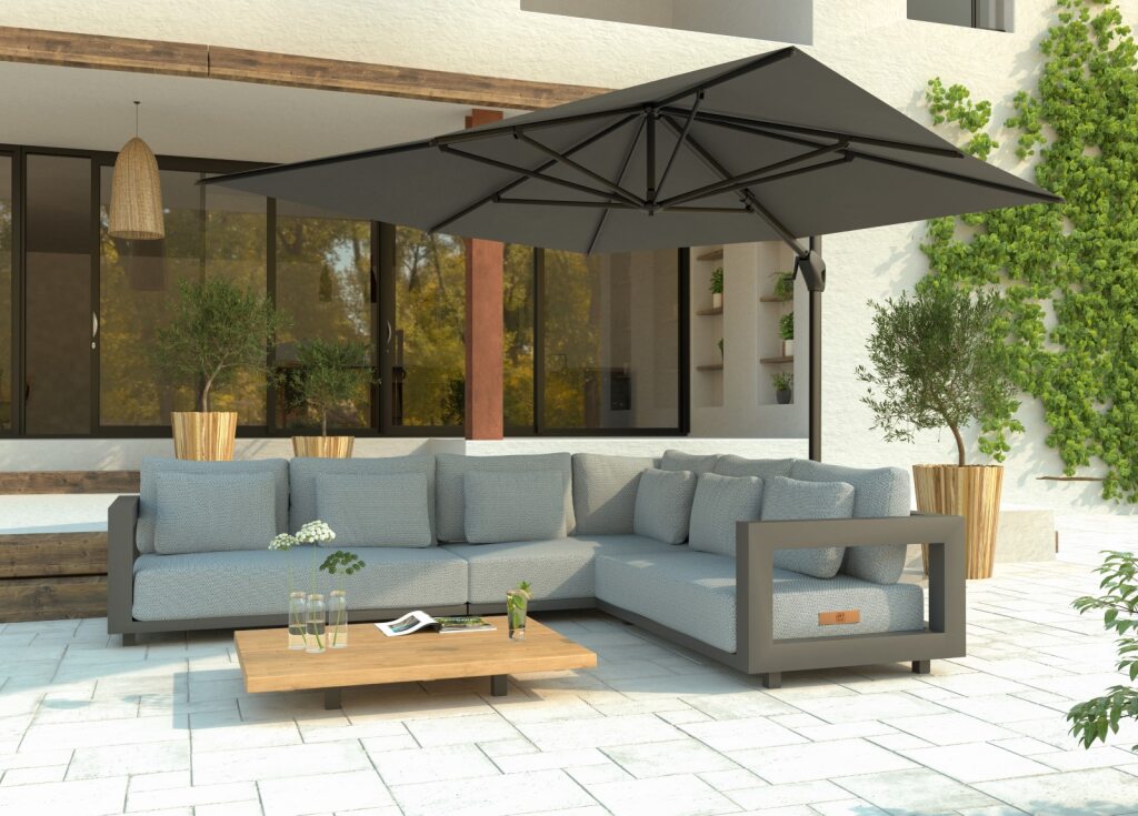 4 Seasons Outdoor Hacienda 300 x 400 cm. antraciet met antraciet frame