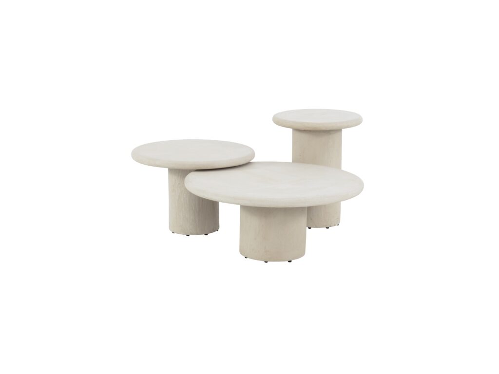 4 Seasons Outdoor Hampton rond bijzettafelblad mortex, 45 x 55 cm