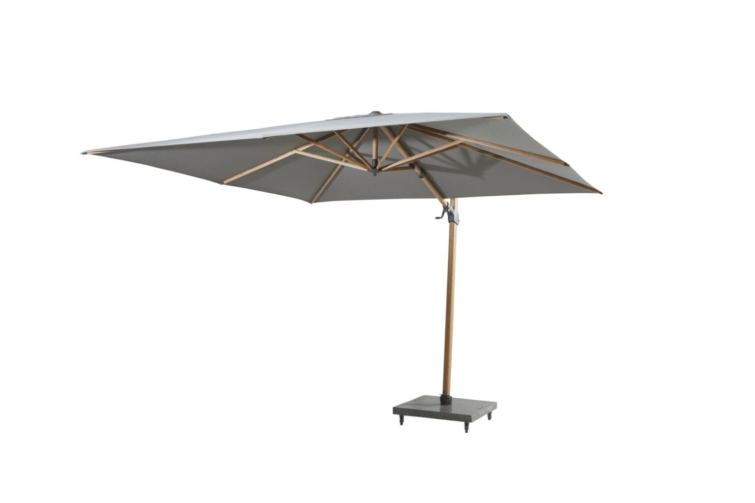 4 Seasons Outdoor Siesta Premium 300 x 300 cm. antraciet met Houtlook frame