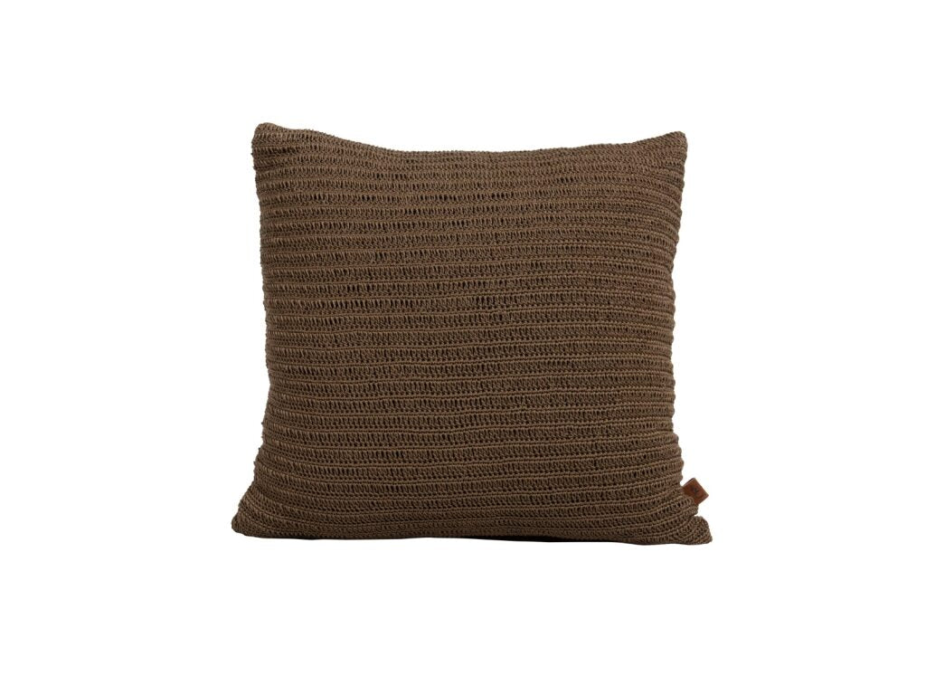 4 Seasons Outdoor Pillow gehaakt, 50 x 50 cm coffee
