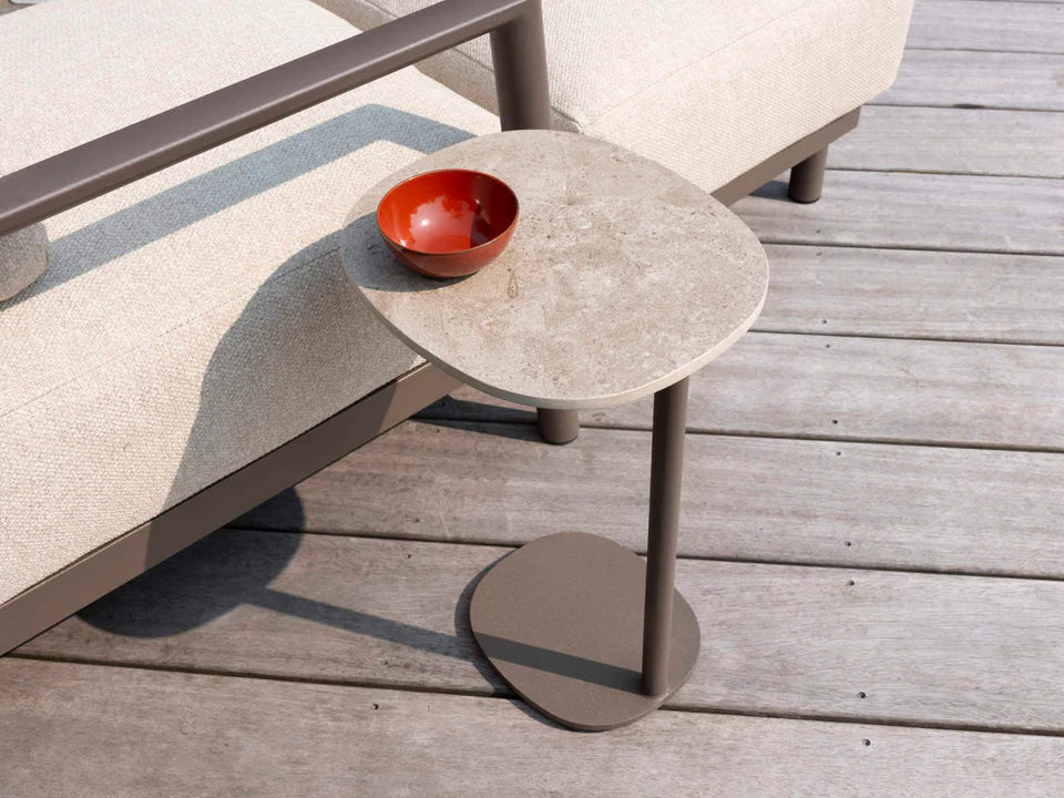 Taste by 4SO Sofie bijzettafel bijzettafel met keramisch tafelblad 35 x 30 cm. (H 50) terre