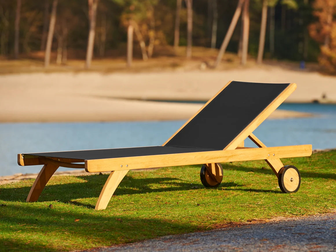 Traditional Teak Kate Lounger zwart