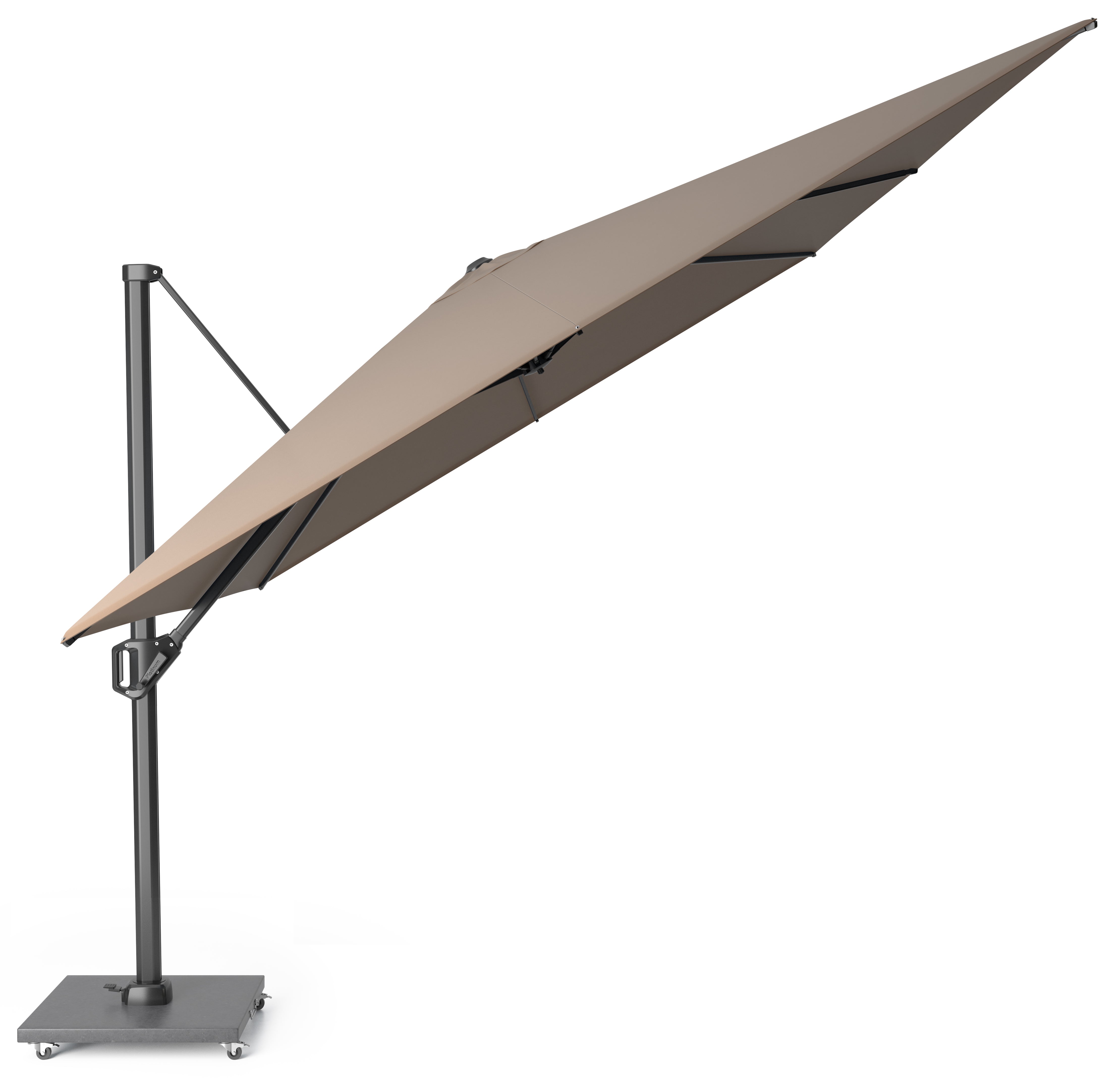 Platinum Challenger T¹ premium 400x300 Zweefparasol Anthracite Havana