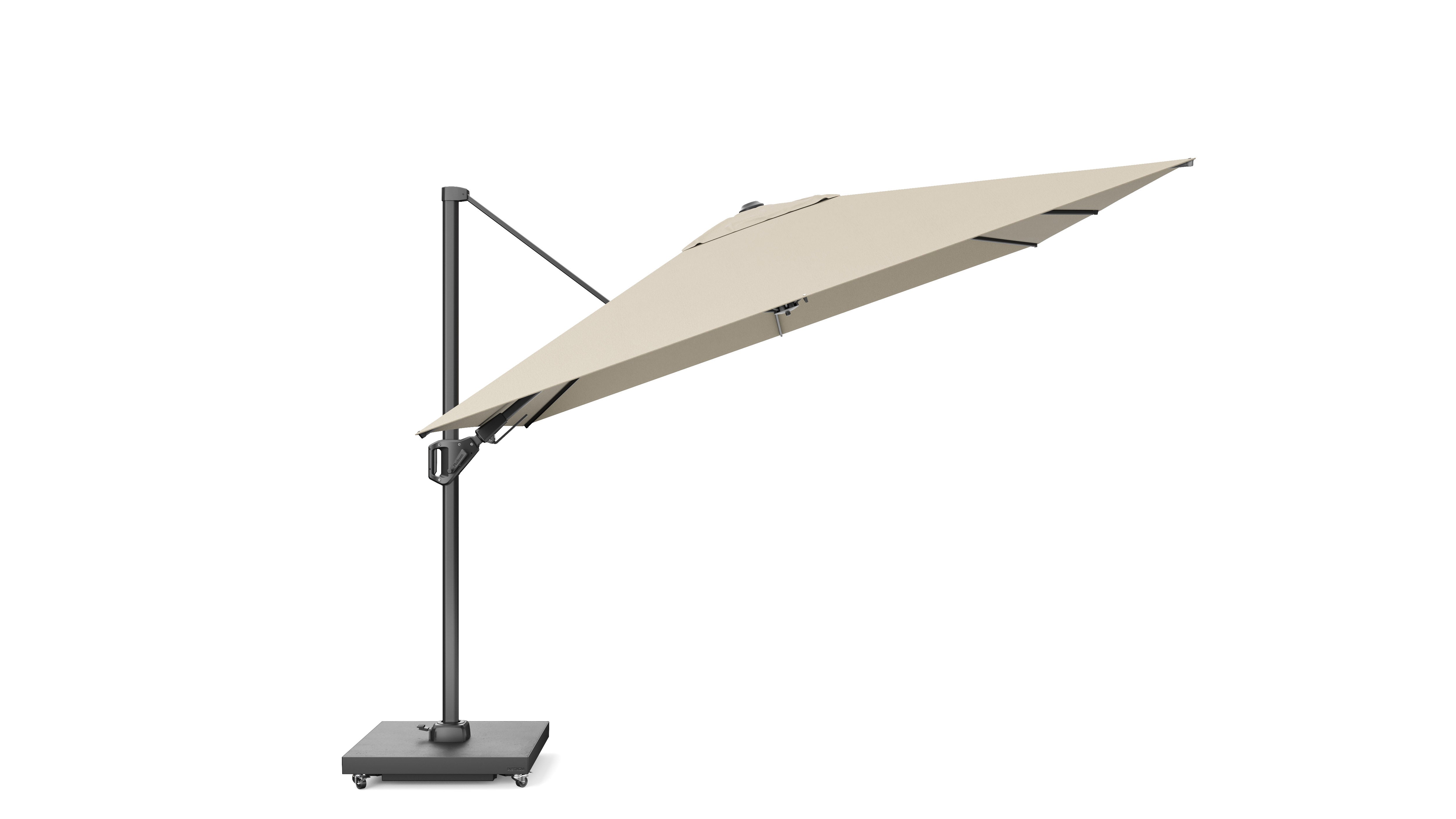 Platinum Challenger T¹ premium 400x300 Zweefparasol Anthracite Champagne