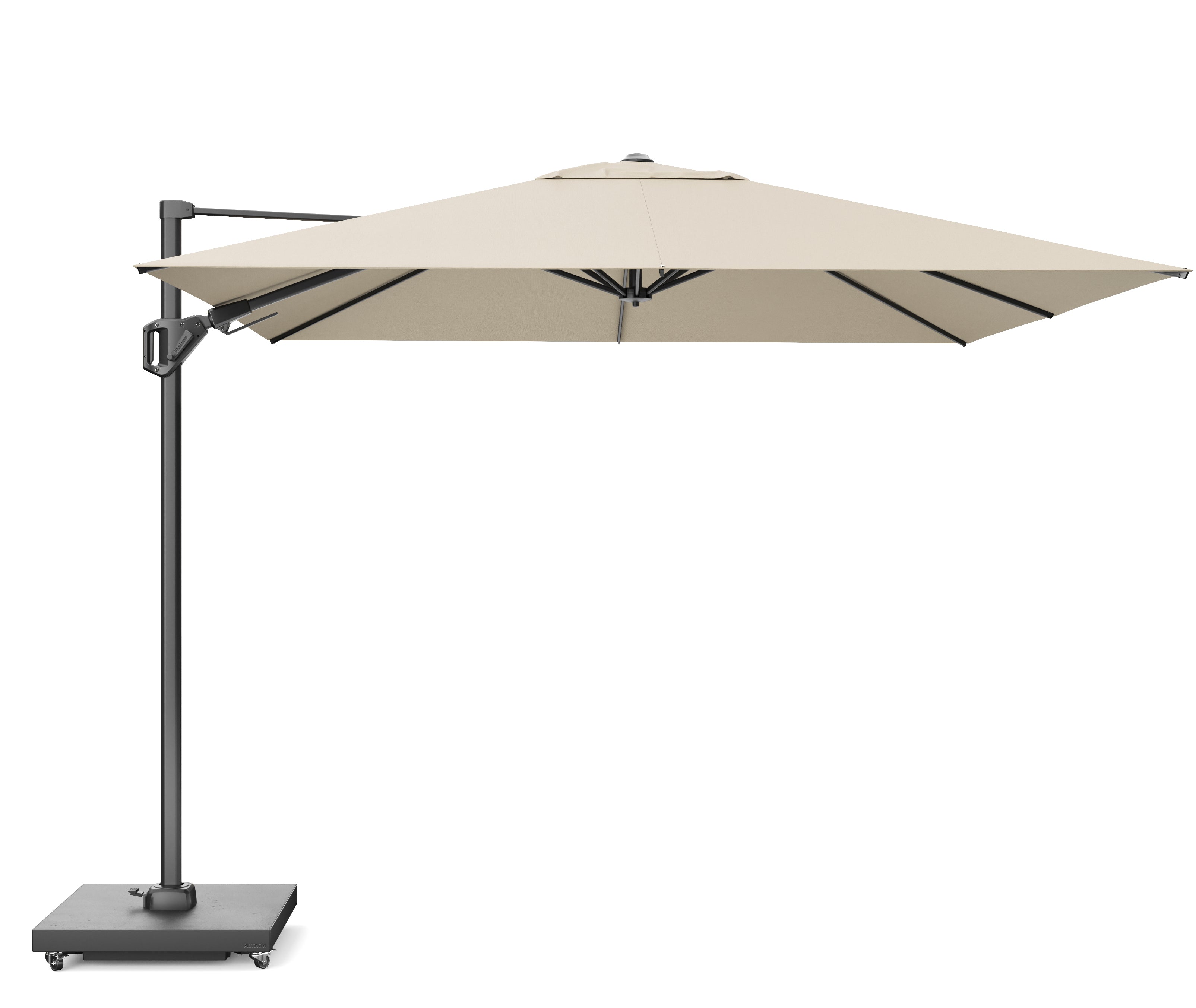 Platinum Challenger T² premium 300x300 Zweefparasol Anthracite Champagne