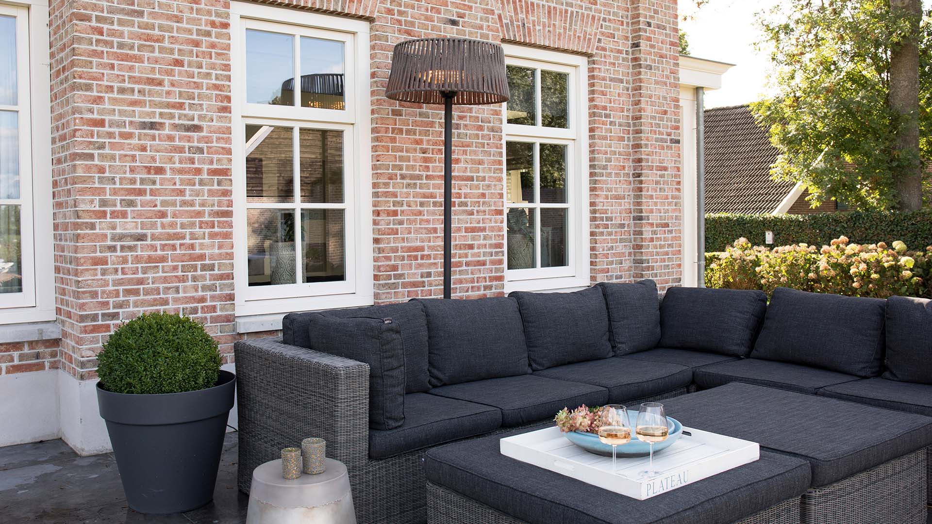 SUNRED® Artix Corda 2100 Staande Terrasverwarmer Bruin