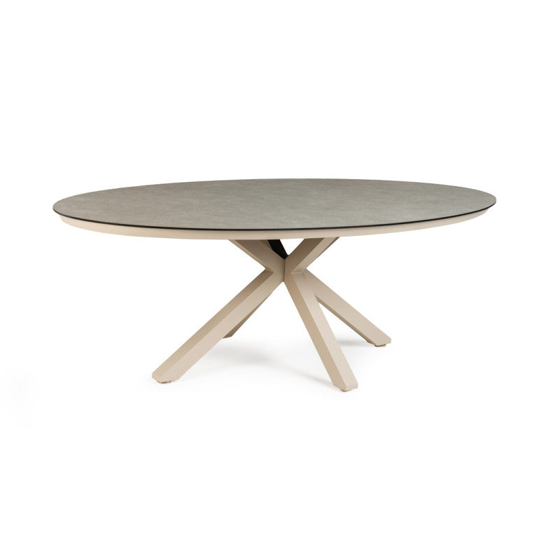 Tierra Oblong Dining Table Trespa Ophira 220 x 130 cm Champagne
