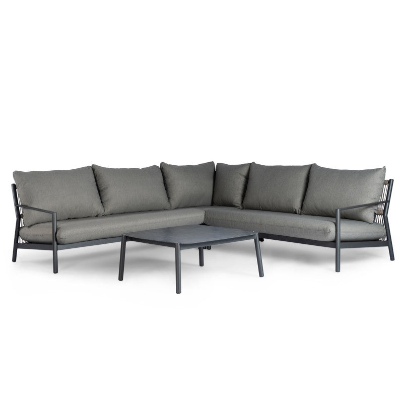 Lukkes Outdoor Monti lounge CORNER set Grey Charcoal
