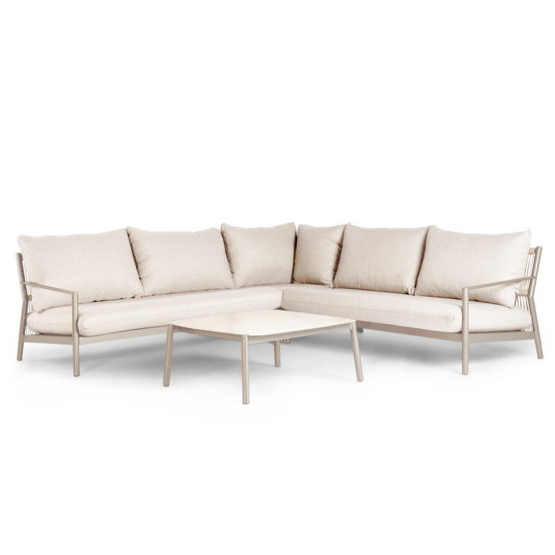 Lukkes Outdoor Monti lounge CORNER set champagne