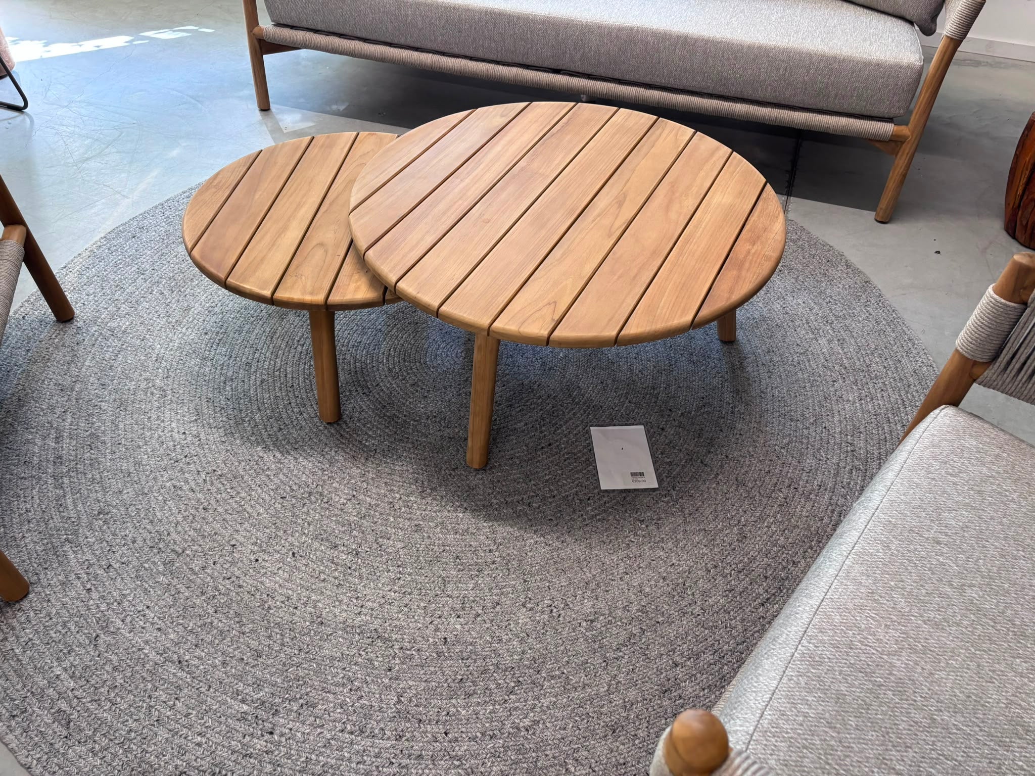 Bizzotto Garita Lounge Set Bank + 2 Stoelen + set van 2 Coffee Tafels