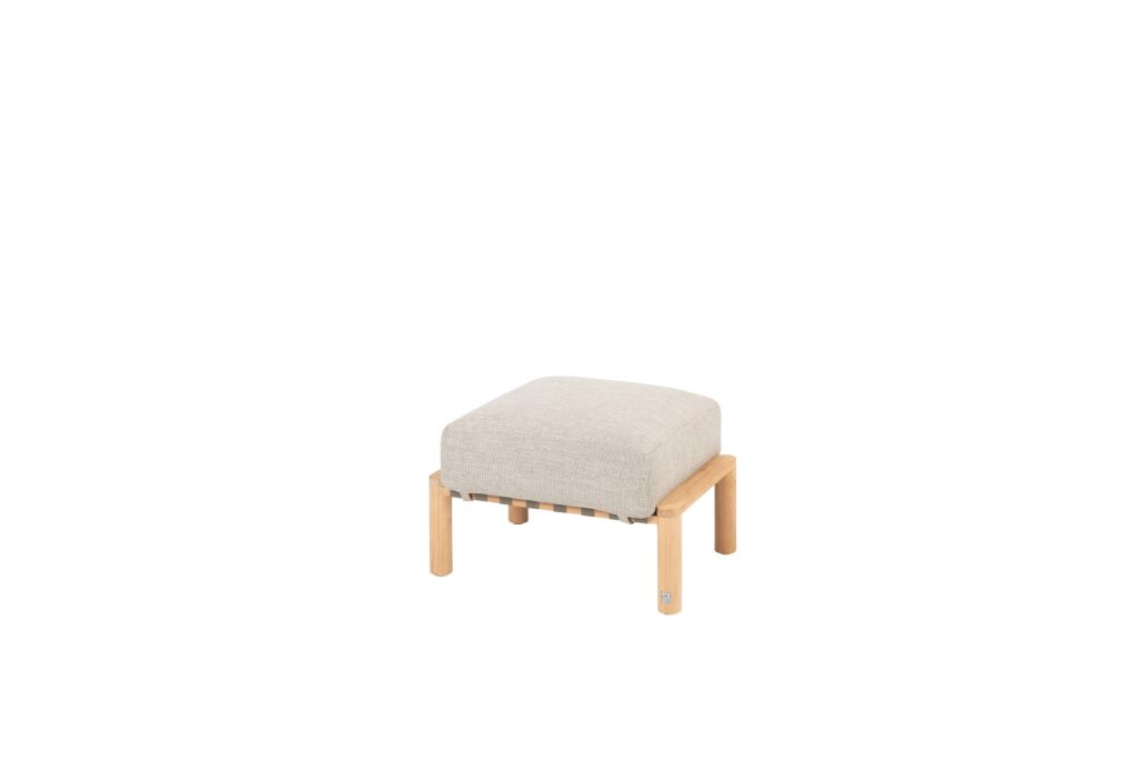 4 Seasons Outdoor Lucas voetenbank teak incl. kussen