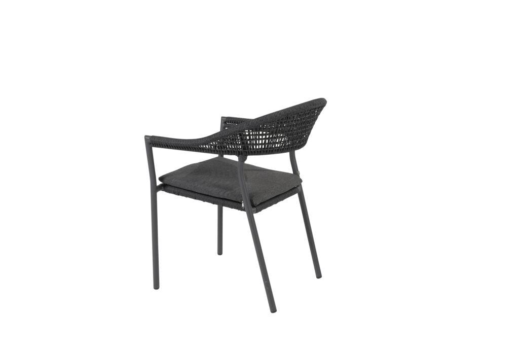 Taste 4SO Sienna stapelbare dining stoel antraciet incl. kussen