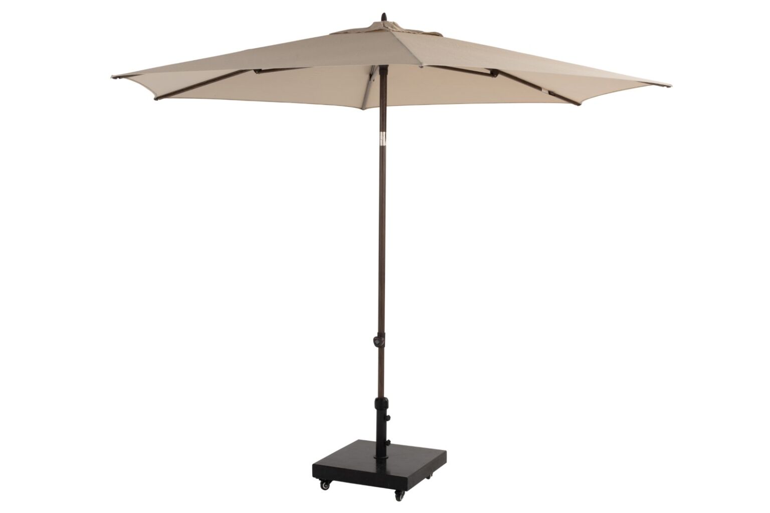 4 Seasons Outdoor Azzurro 300 cm. Ø zand met houtlook frame