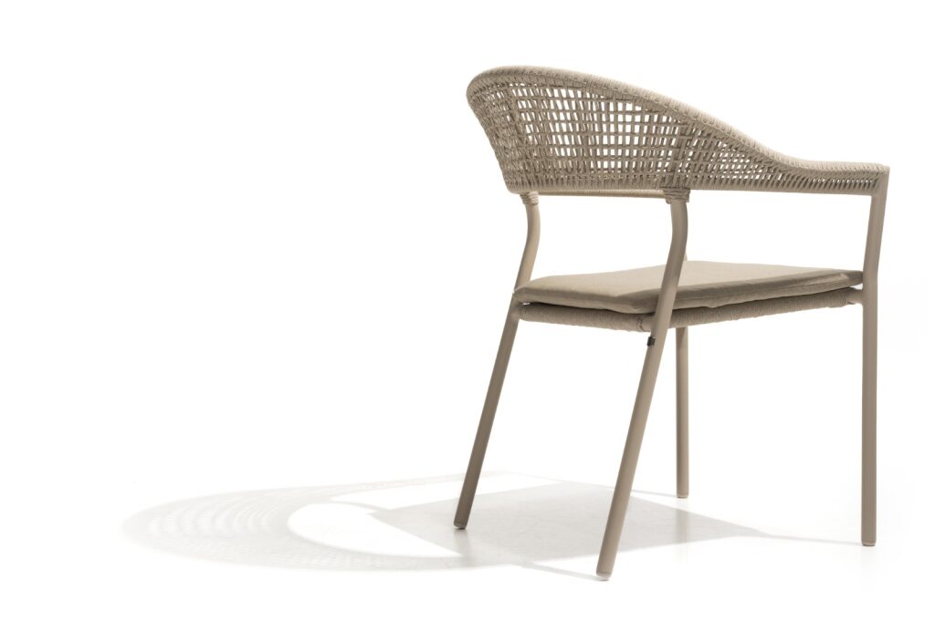 Taste by 4SO Sienna stapelbare dining stoel latte incl. kussen