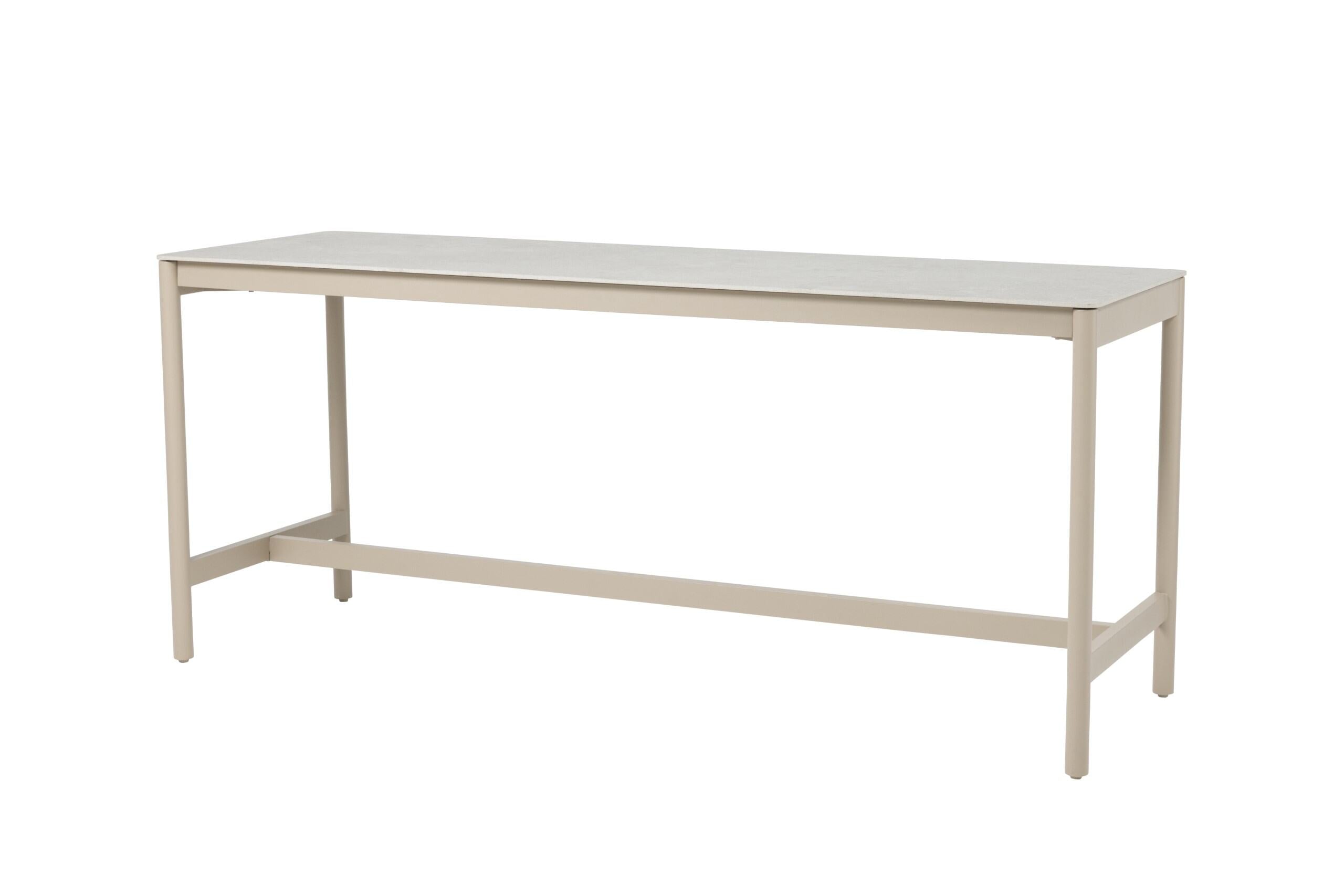 Taste 4SO Soho high dining tafel latte met keramisch tafelblad 220 x 75 cm (H 95)