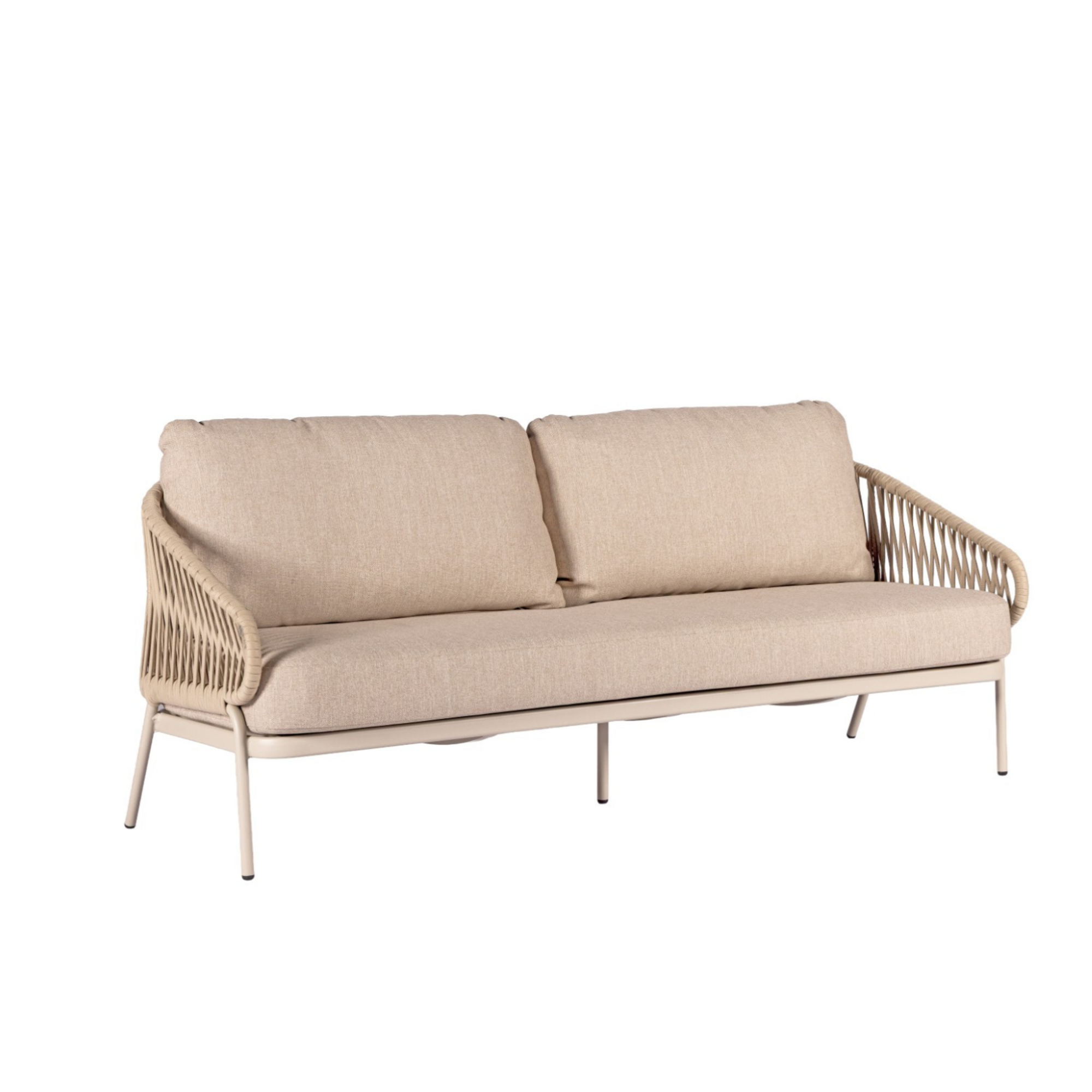 Yoi Comillas sofa 3 seater alu salix/belt salix/flax